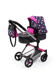 Zdjęcia - Wszystko dla lalek NEO Wózek dla lalek różowo-czarny Vario